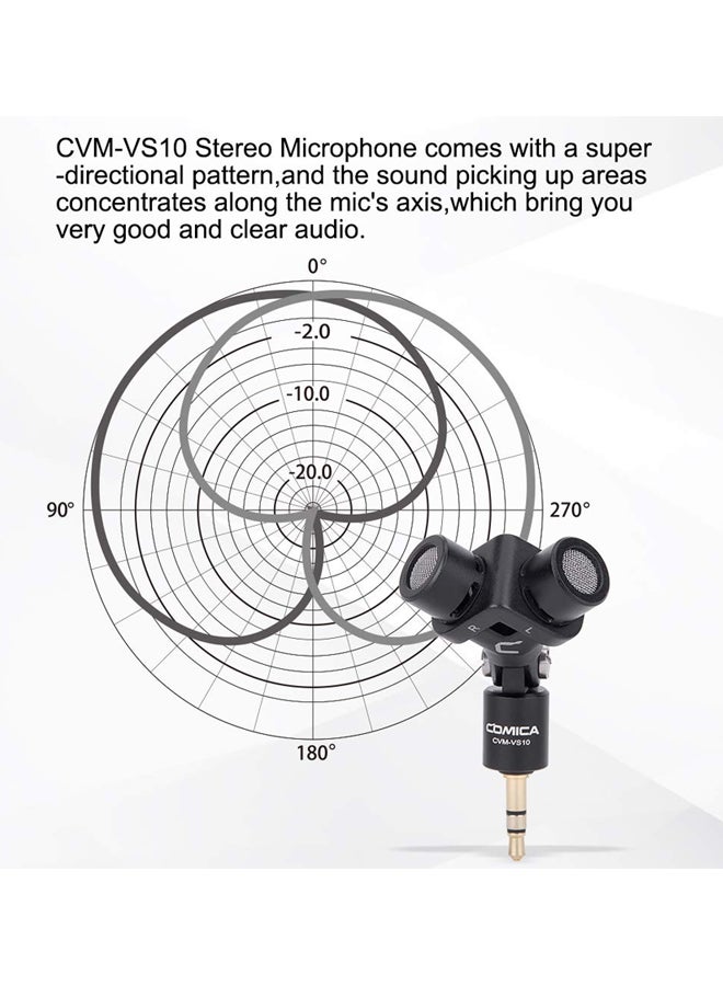 CVM-VS10 Mini Flexible XY Stereo Microphone Black/Silver/Gold