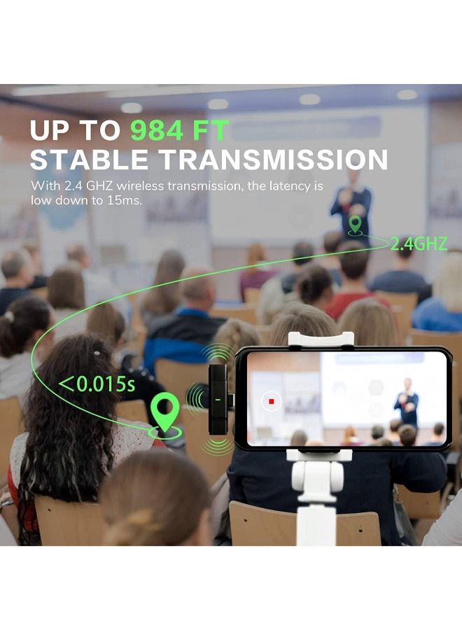 2.4G Wireless Lavalier Microphone 1T1R Portable Audio Video Live Broadcast Mini Microphone for iPhone  (1pec)