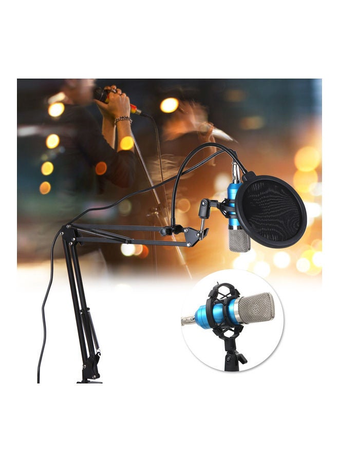 Set Of 8 Professional  Sound Recording Microphone Mic KTV Singing Studio Kit Multicolour