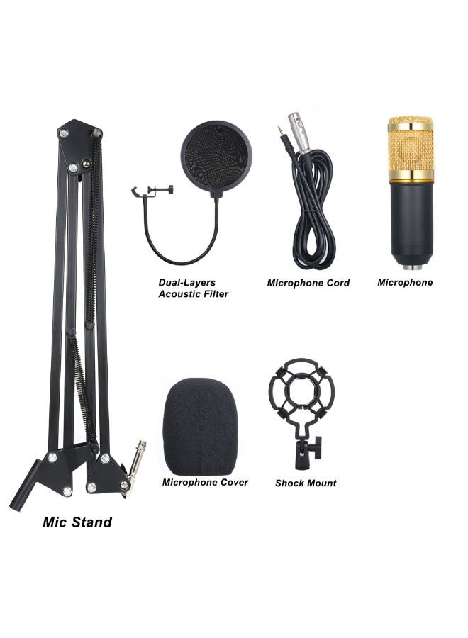 Full Set Of V9 Sound Card With BM-800 Condenser Microphone Capacitor Recording Microphone Audio Interface Studio Stereo Live Streaming Sound Card