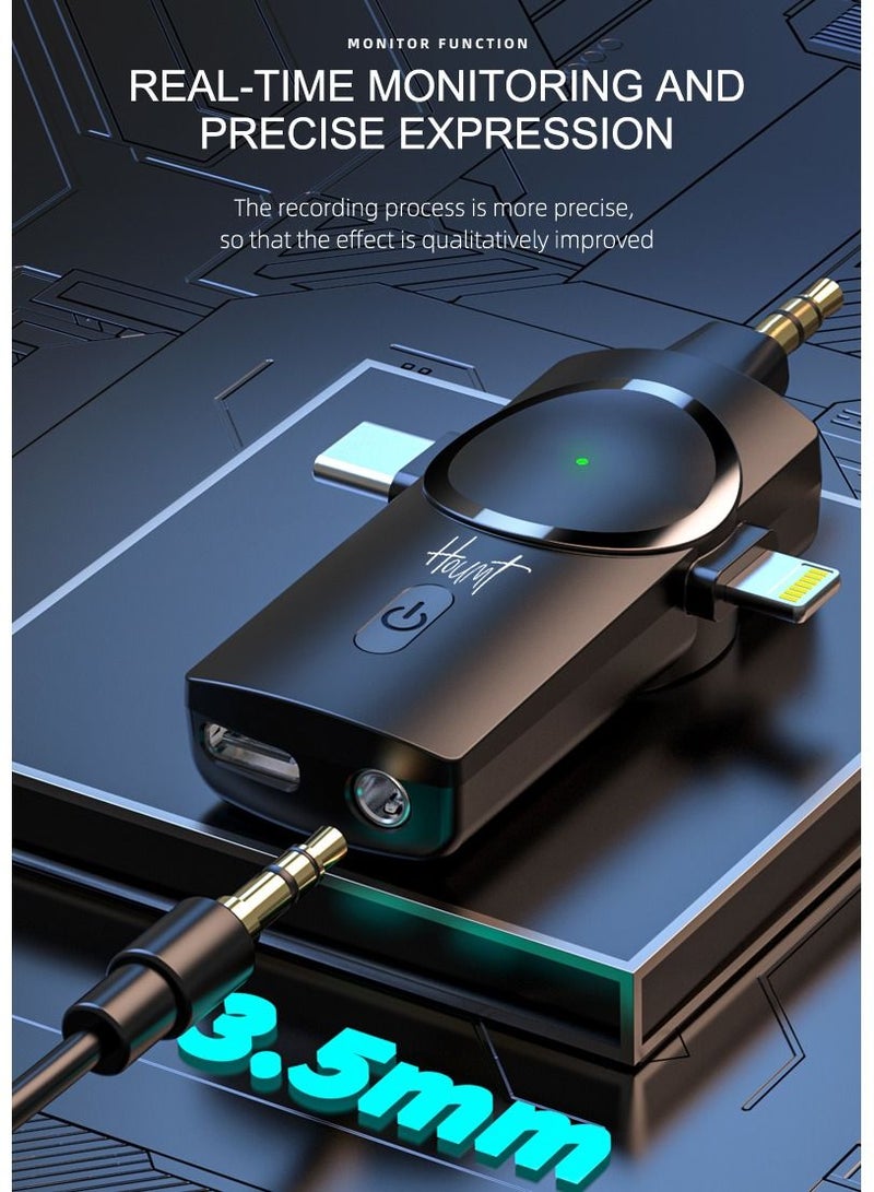 Clip On Microphone Wireless Lavalier Microphone For iPhone Laptop Computer iPhone Android Phone Camera Dual Wireless Microphones For Podcast Video Recording Youtube Tiktok Facebook Plug and Play