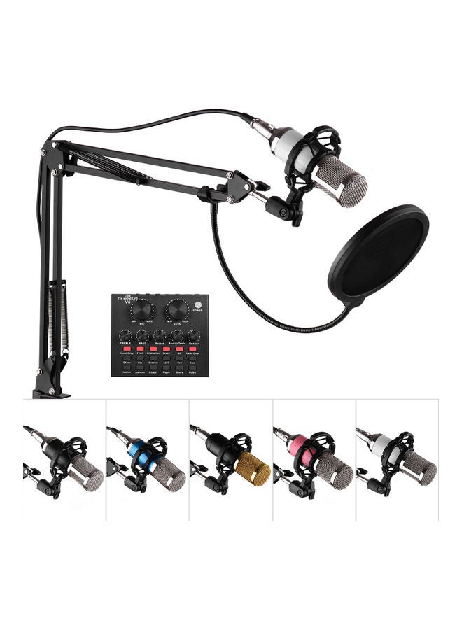 Broadcasting Studio Recording Condenser Microphone Kit Multicolour