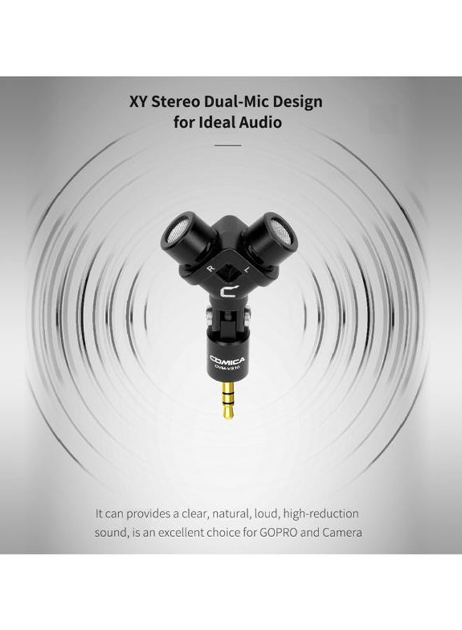 Mini Flexible XY Stereo Microphone LU-D7438 Black