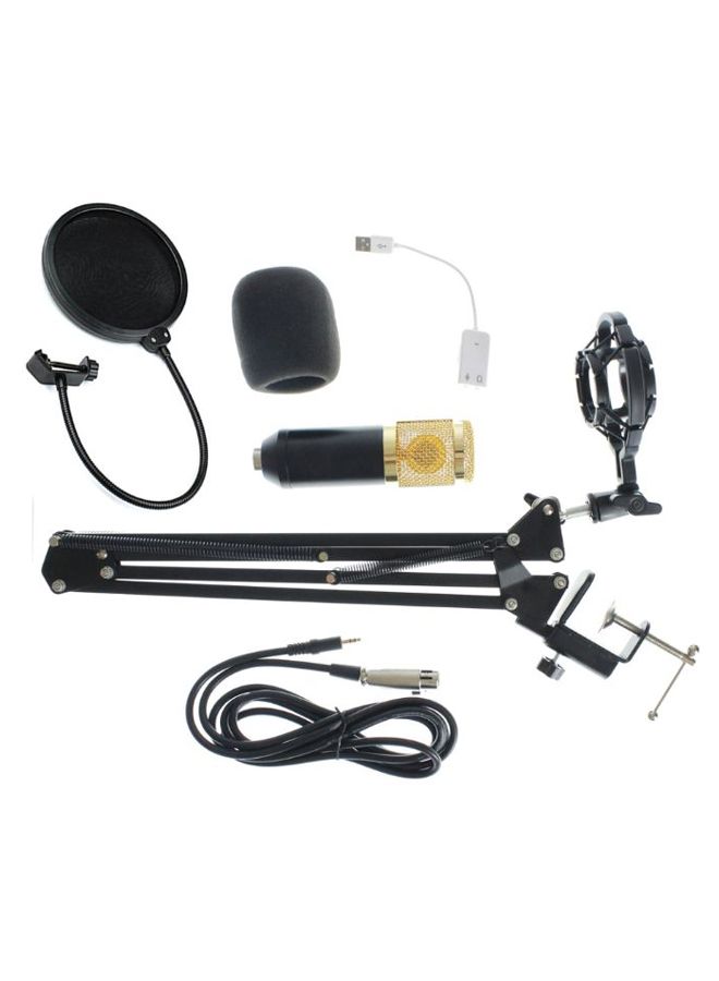 Studio Suspension Condenser Microphone Kit Black/White/Gold