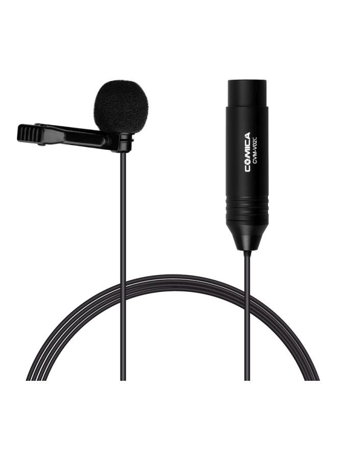 Cardioid XLR Lavalier Lapel Microphone CVM-V02C Black