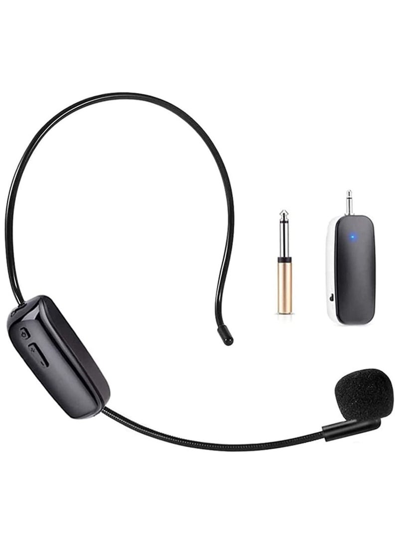 Wireless Microphone Headset, UHF Wireless Mic Headset and Handheld 2 in 1, 165 ft Range for Voice Amplifier, Stage Speakers ,Teacher, Fitness Instructor