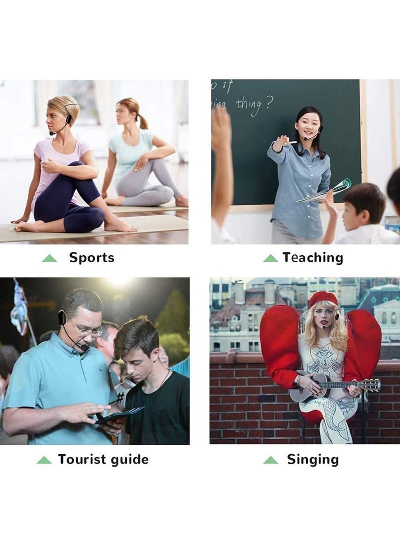 Wireless Microphone Headset, UHF Wireless Mic Headset and Handheld 2 in 1, 165 ft Range for Voice Amplifier, Stage Speakers ,Teacher, Fitness Instructor