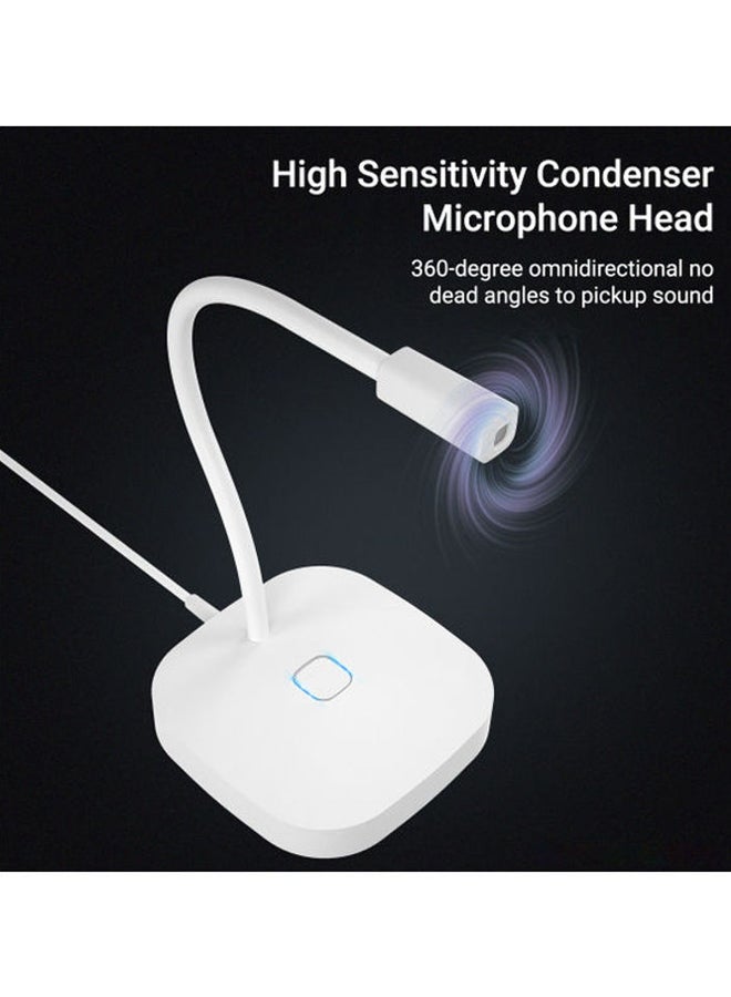 USB Computer Desktop Microphone White