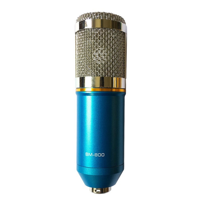Condenser Microphone with Shock Mount LU-V5-139 Blue/Silver