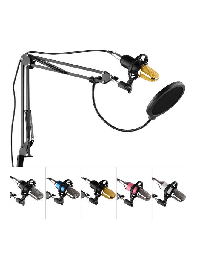 Professional Condenser Microphone Kit With Mic Multicolor
