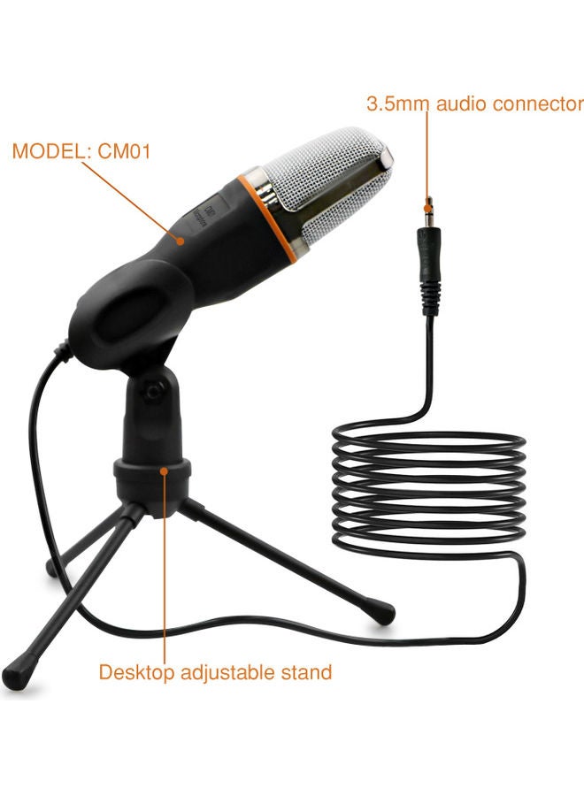 Codenser Microphone with Stand Black/Silver