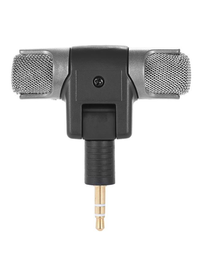 External Stereo Mic Microphone With Micro Adapter LU-D4735 Black