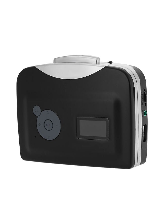 Cassette Tape-To-MP3 Converter With Earphones V242 Black/White