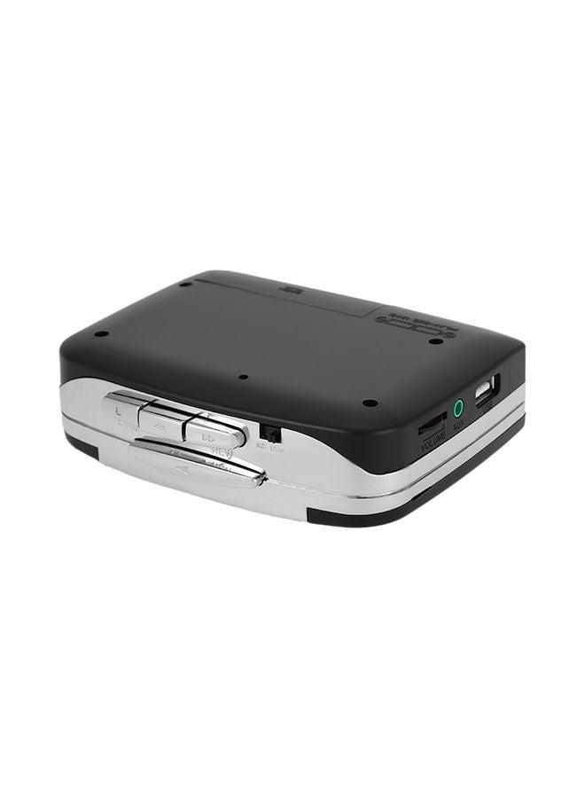 Cassette Tape-To-MP3 Converter With Earphones V242 Black/White
