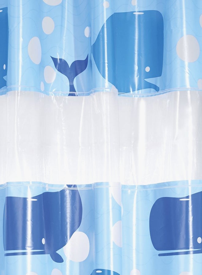 Moby Shower Curtain Blue 200x180cm