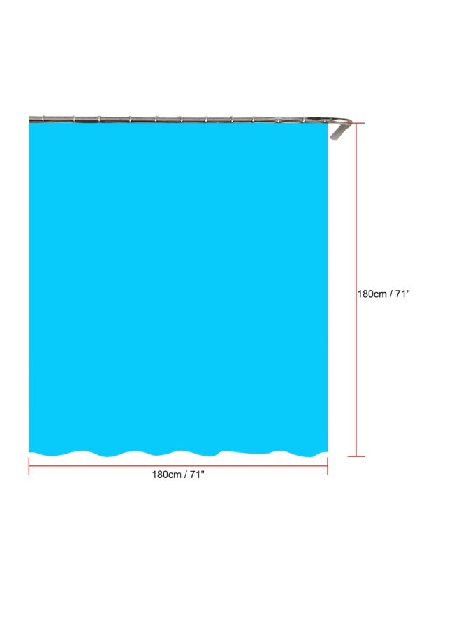 Polyester Bathroom Curtain Blue/White/Green 71x71inch