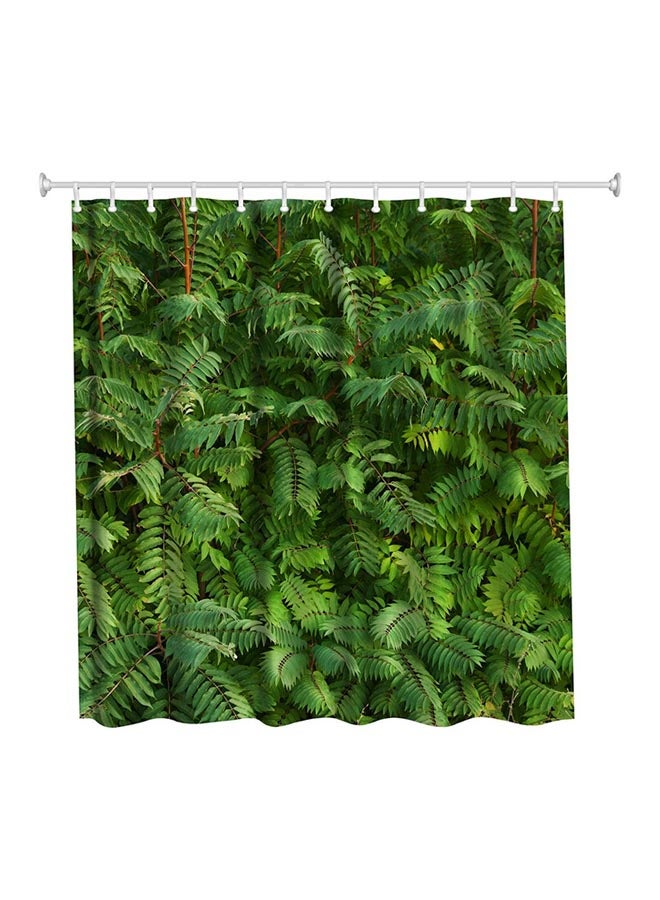 Leaves 3D Printed Shower Curtain Green 150x180cm