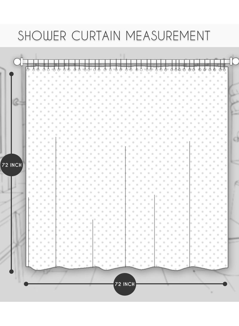 Solid Stone Color Shower Curtain Heavy Duty Design With 12 Grommets And Hooks 180 x 180cm