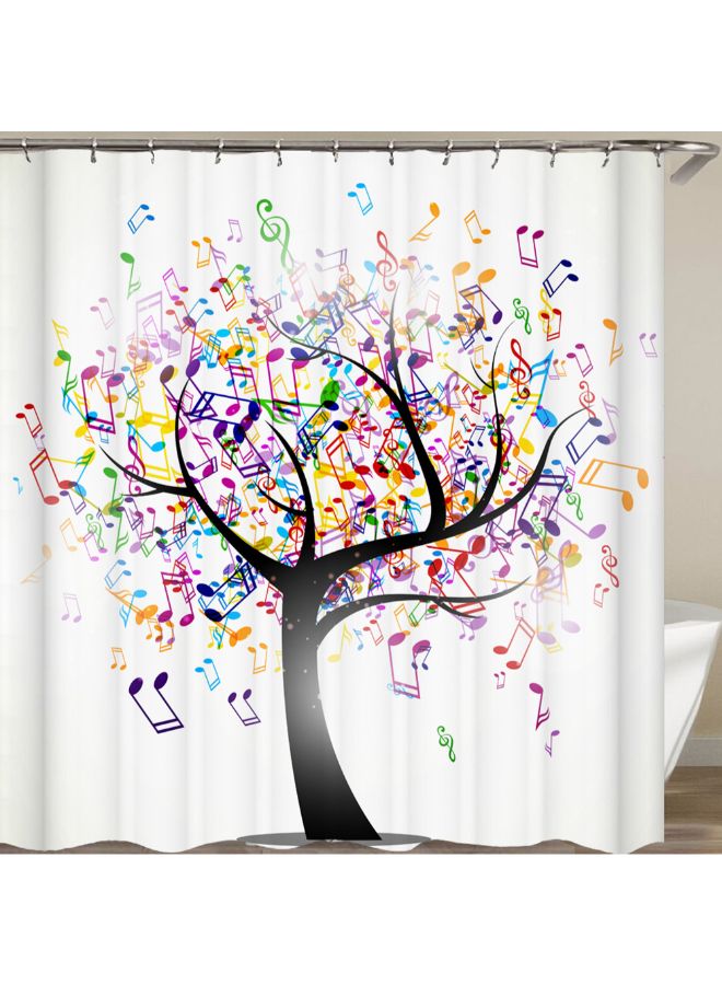 Tree Printed Shower Curtain Multicolour