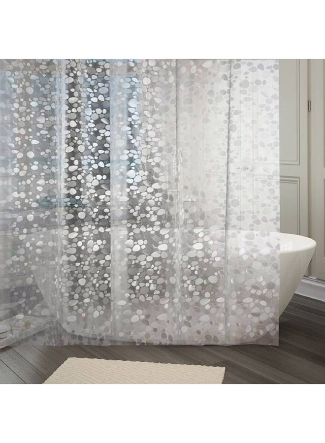PVC Shower Curtain Single Curtain White 210 x 135centimeter