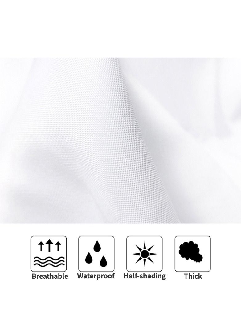 Thickened Premium Shower Curtain, Waterproof Fabric with Modern Design, Mildew Stain Resistant Shower Drape for Bathroom and Laundry Room, 12 Hooks Included, 180*180cm