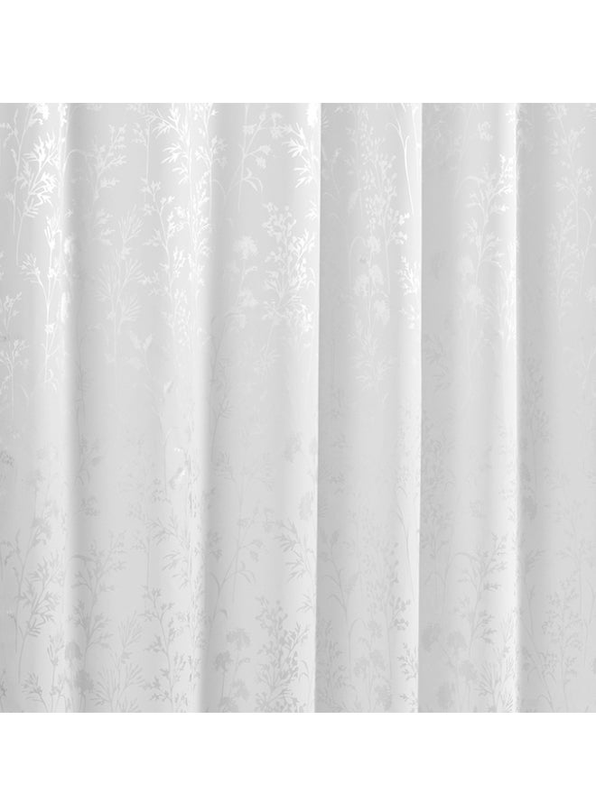 Waterproof Printed Shower Curtain With Hooks White 72 x 72inch