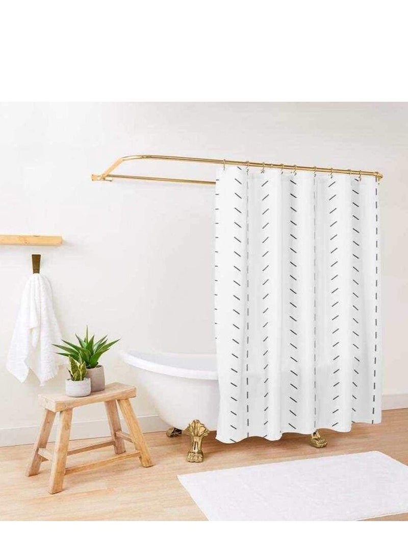 Boho Shower Curtain, 1Pcs Standard Boho Shower Curtain Size 72x72 inch Shower Curtain Hooks Included with Shower Curtain White Black