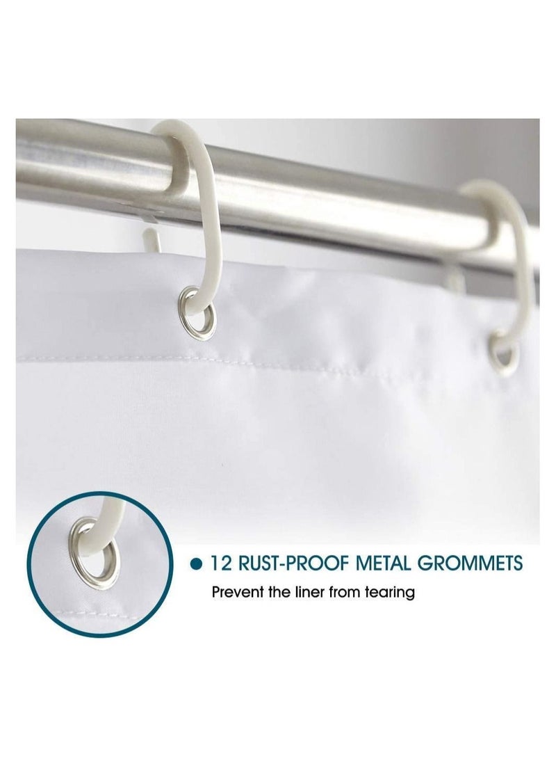 Waterproof Polyester Fabric Bathroom Shower Curtain Mildew Resistant Anti Bacterial 3D Digital Printing Pattern with 12 Ring Hooks for Shower Stall Bathtubs