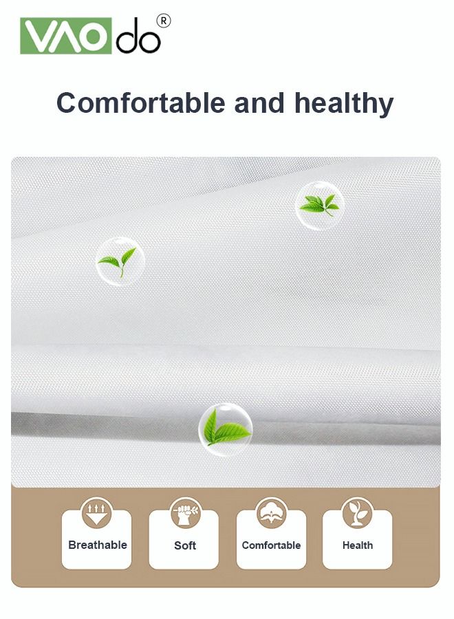 Polyester Printed Shower Curtain Green Leaf Image Printing Easy to Clean Polyester Material Thickened and Impermeable Machine Washable Warm Shower Curtain Waterproof and Mildew Proof Shower Curtain