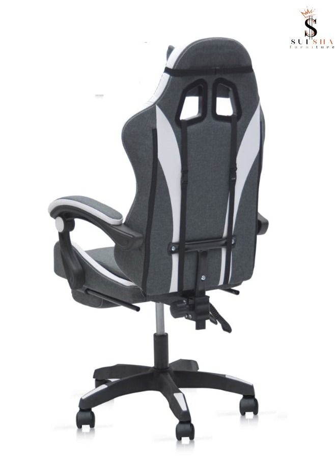 Heavy Duty Steel HighBack Racing Style With Pu Leather Bucket Seat Headrestl Lumbar Support Steel 5 Star Base Compatible With ESports Chair