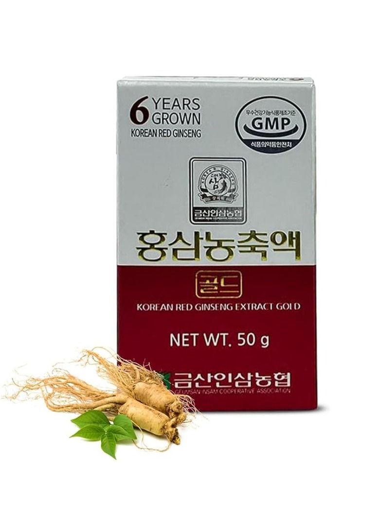 Pure Red Ginseng Extract Gold 50g,6 Years Grown , Boost Energy, Increases Focus, Strengthens Immunity Sugar Free.