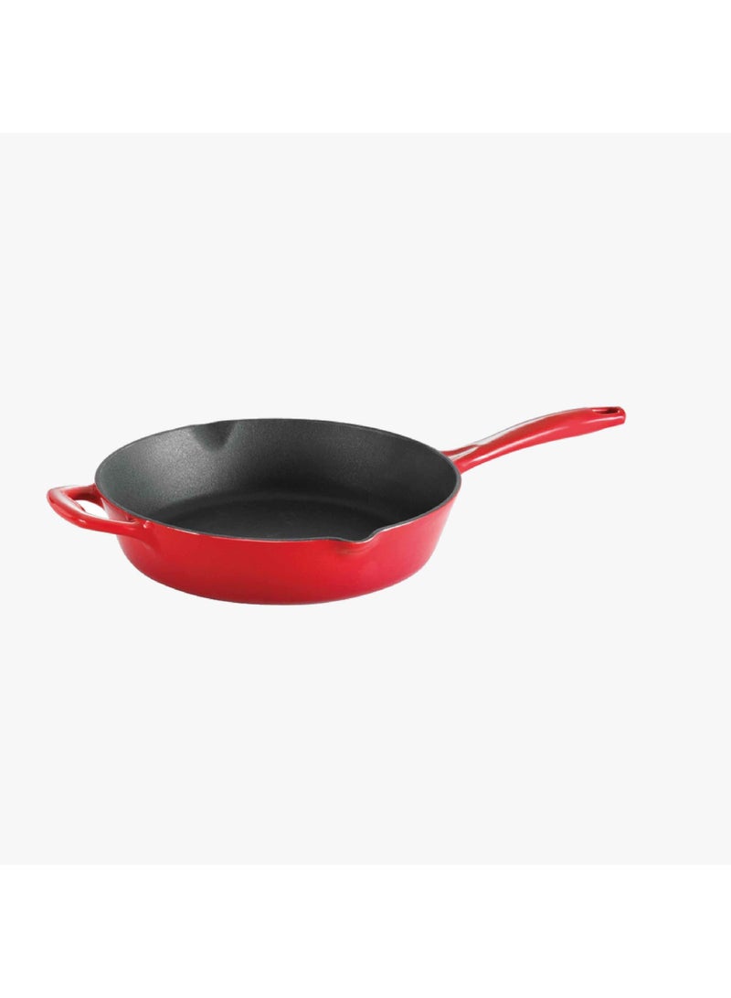 Series 1000 10 Inches Red Enameled Cast Iron Skillet