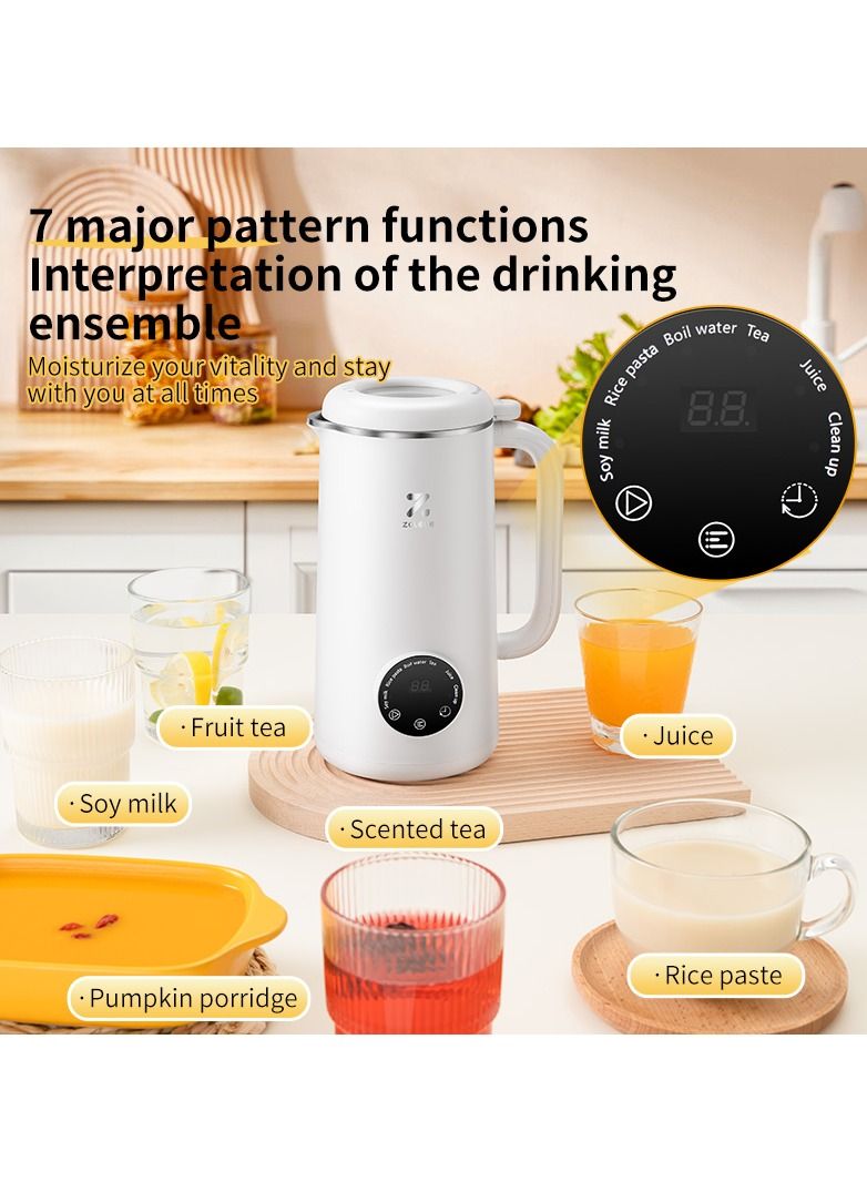 MB601 Multi-Funtional Juice Blender & Electric Kettle with 10 Stainless Steel Blades, 4 Blending Modes & 600ml and Capacity BPA-Free  - White