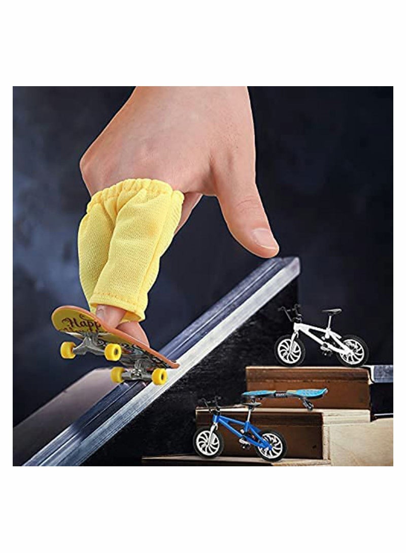 Mini Skateboard Finger Toys Set 18 Pieces Includes Skateboards Bikes Scooter Scooters and Matched Wheels Tools Accessories Educational for Party Favors