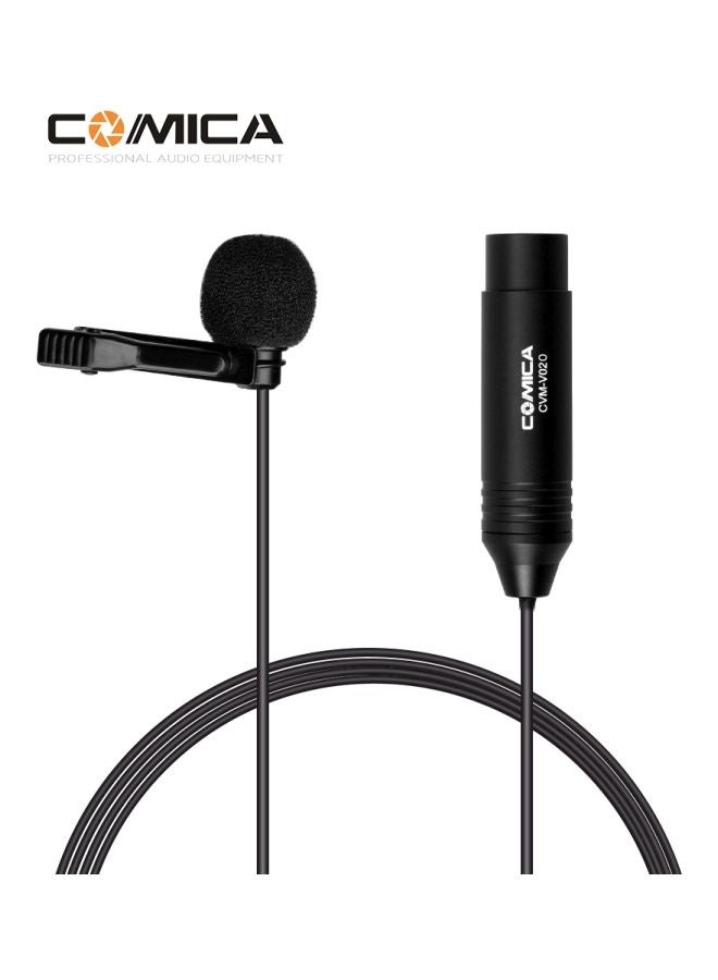 Omnidirectional Lavalier Lapel Microphone LU-D8122-1 Black