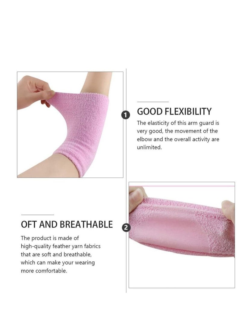 2 Pairs of Gel Elbow Sleeves,Breathable Protection Cover for Dry Skin Moisturizing Softening and Used Driving, Hiking, Sports, Biking, Sunburn, Dust Pollution