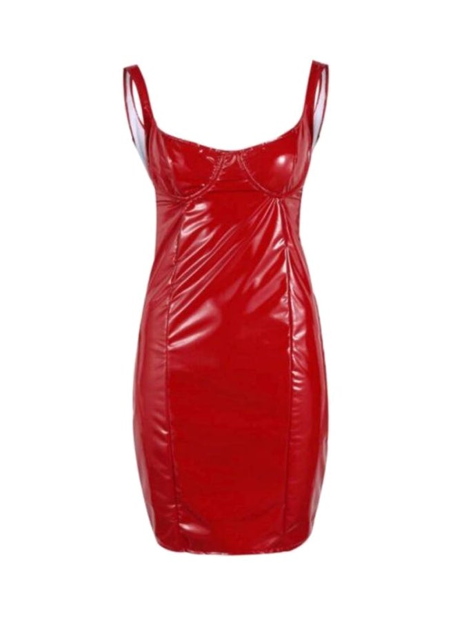Sleeveless Mini Dress Red