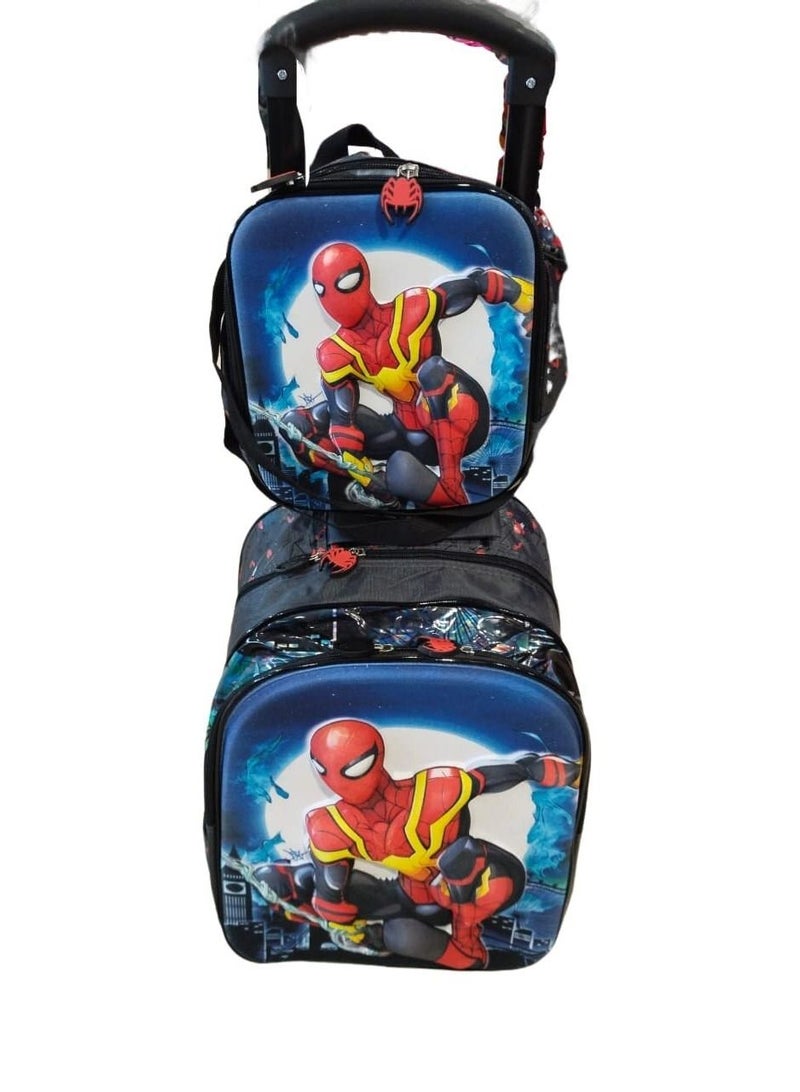 Backpacks Set for School Trolley Backpack with Lunch Bag Pencil Case