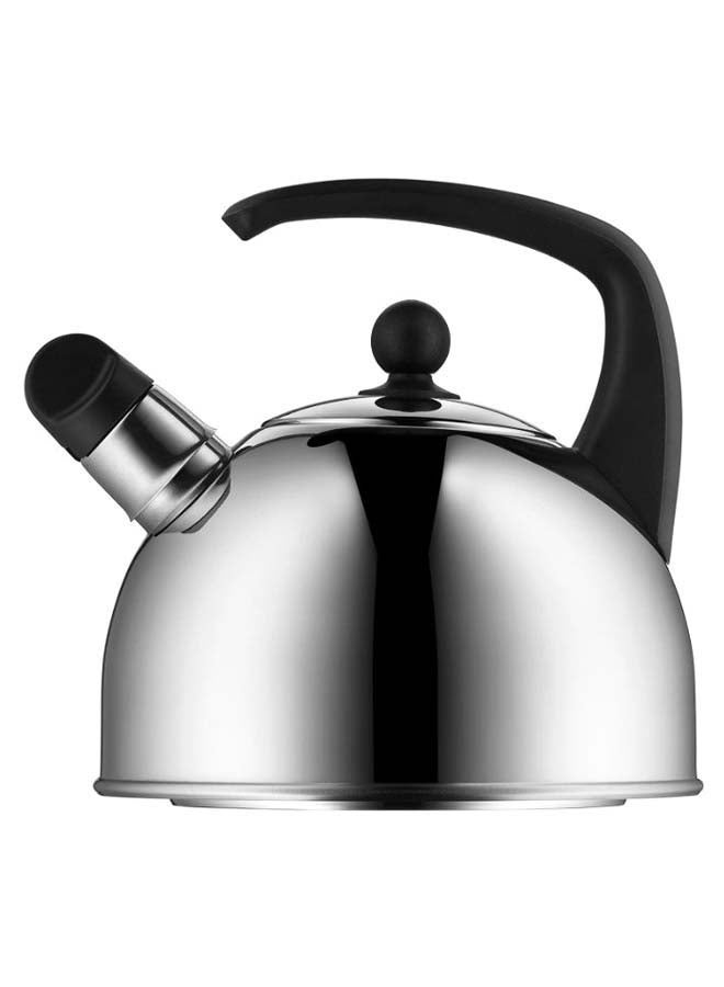 Rapid Heating Whistling Kettle Silver/Black 21.8 x 22.6cm