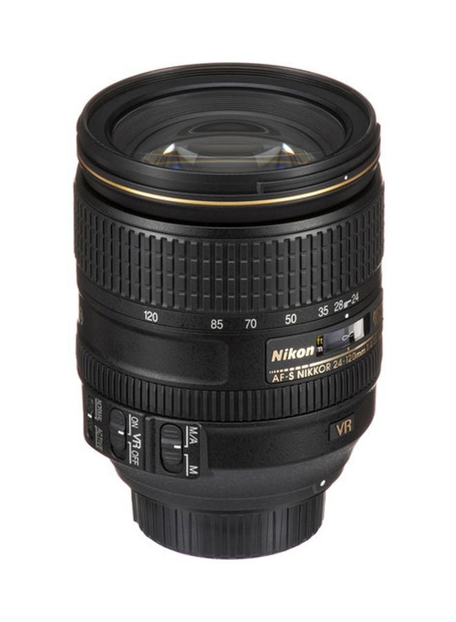 AF-S Nikkor 24-120mm F4G Ed VR Lens For Nikon Camera 3.31x4.06inch Black