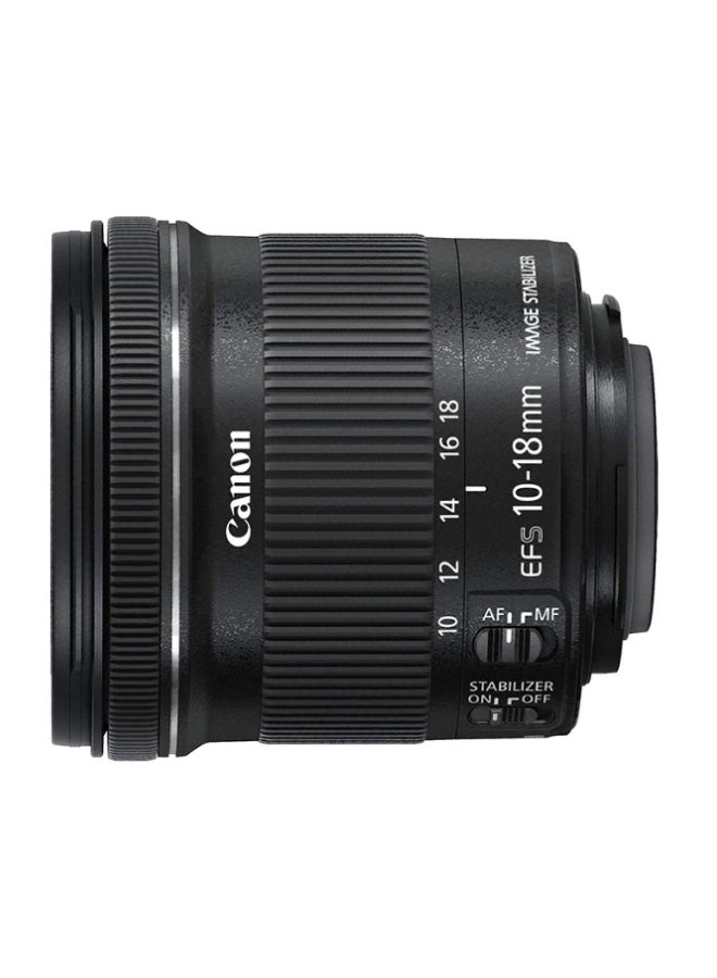 High Grade 10-18mm f/4.5-5.6 Wide Angle STM Lens Black