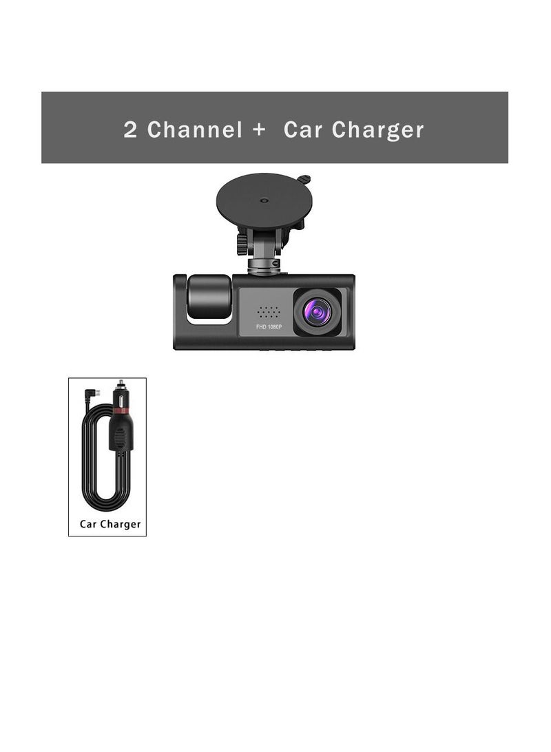 3 Camera Lens HD 1080P Dash Camera Dual Lens Video Recorder Black Box  Parking Monitoring