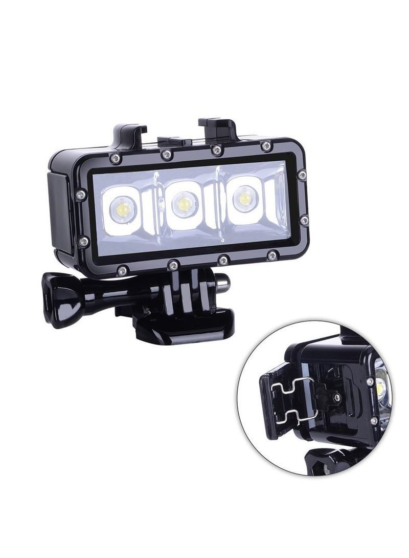 High Power Dimmable Waterproof LED Video Light Fill Night Light Diving Underwater Light for Gopro Hero 11/Hero 10/Hero 9/Hero8/Hero7/Hero6/Hero5/5S/4/4S/3+/3/2 DJI Akaso Cam