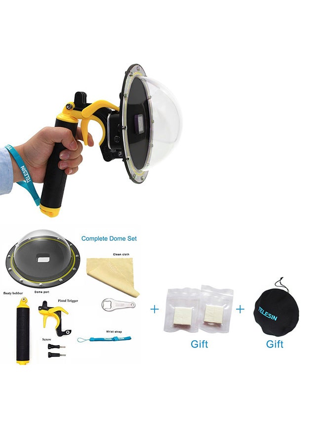 Dome Port With Pistol Trigger For GoPro HERO 5/6 Black/Yellow