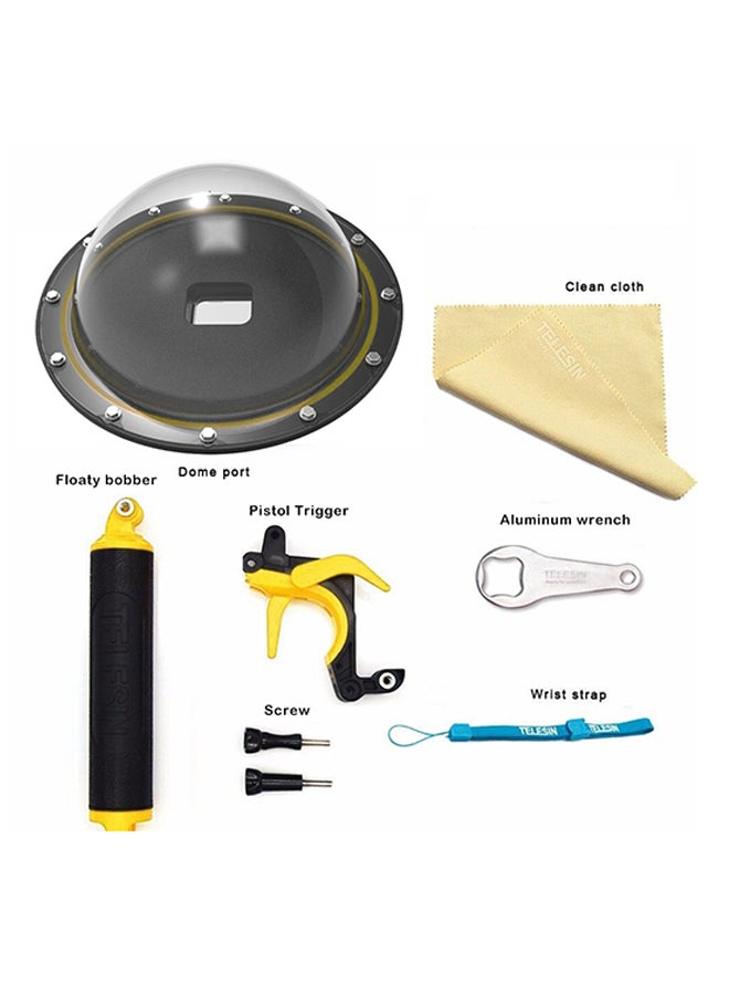 Dome Port With Pistol Trigger For GoPro HERO 5/6 Black/Yellow
