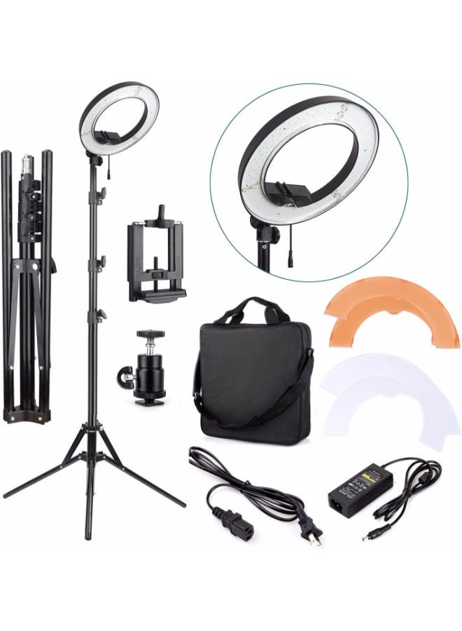 Stepless Adjustable Ring Light with Tripod And Phone Clamp - Es180,180 Pieces