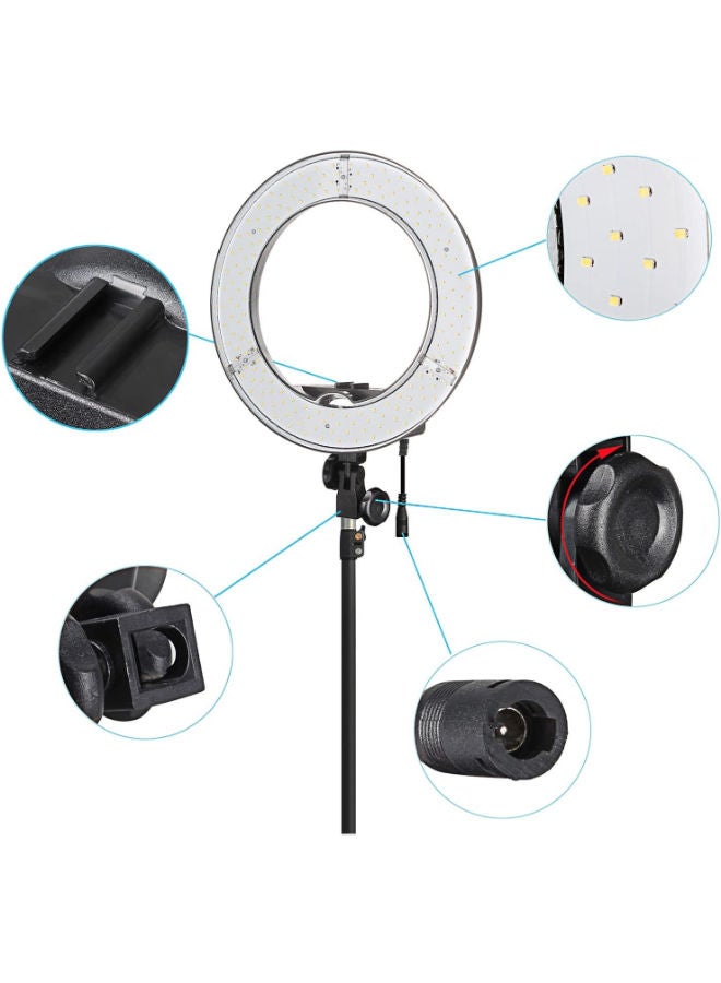 Stepless Adjustable Ring Light with Tripod And Phone Clamp - Es180,180 Pieces