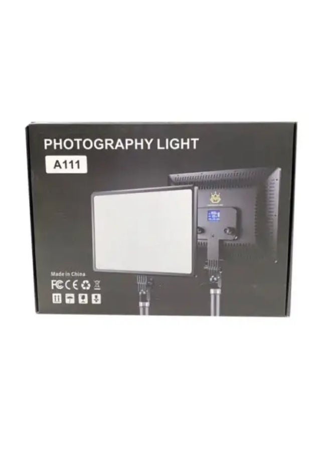 LED Light Panel Video Camera Lighting Panel A111 Photography Light with Remote 3200-6000K Adjustable with Stand