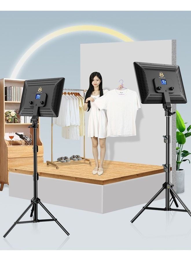 LED Light Panel Video Camera Lighting Panel A111 Photography Light with Remote 3200-6000K Adjustable with Stand
