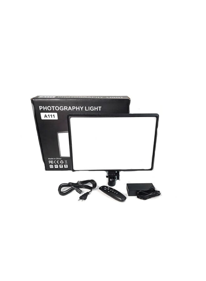 LED Light Panel Video Camera Lighting Panel A111 Photography Light with Remote 3200-6000K Adjustable with Stand